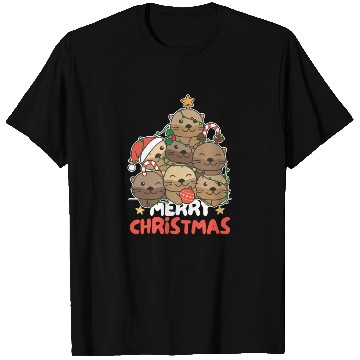 Discover Otter Christmas Tree Merry Christmas T Shirts