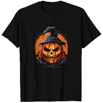 Discover Halloween Magic Spooky Pumpkin With Bat T Shirts