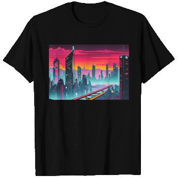 Discover Cyberpunk Cityscape T Shirts