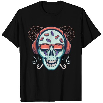 Discover Skull Candy Halloween For Music T Shirts