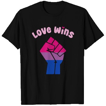 Discover Love Wins Bisexual Pride Fist for Equality T Shirts