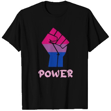 Discover Power Bisexual Pride Fist Design for Equality T Shirts