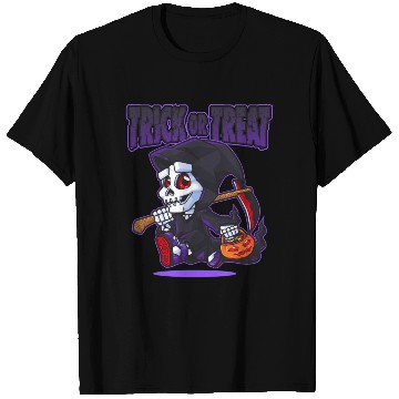 Discover Halloween Trick or Treat Grim Reaper T Shirts