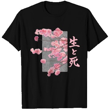 Discover Cherry Blossom Life And Death SeiToShi Kanji Japan T Shirts