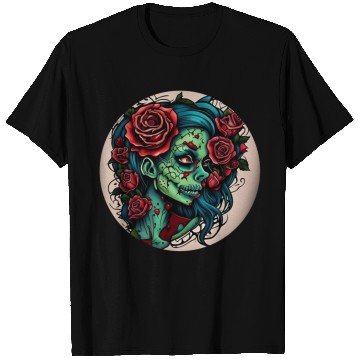 Discover Zombie Girl / Halloween / creepy / green / Comic T Shirts