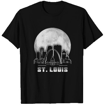 Discover St. Louis Missouri Full Moon T Shirts