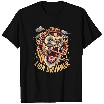 Discover Lion Drummer T Shirts