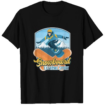 Discover Snowboard Extreme Sport T Shirts Snowboarder