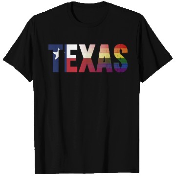 Discover Rainbow Texas Flag Design for proud LGBT+ Texan T Shirts
