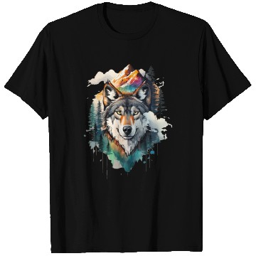 Discover Majestic Mountain Wolf Nature Inspired Artwork T Shirts