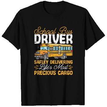 Discover School Bus Adult Delivery Specialist Bus Driver T Shirts