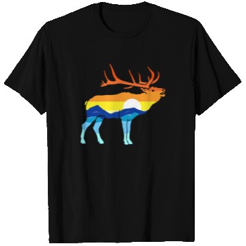 Discover Camping Hiking Retro Mountains Outdoors Camp Elk T Shirts