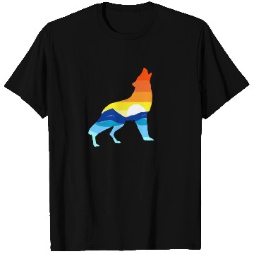 Discover Camping Hiking Retro Mountains Outdoors Camp Wolf T Shirts