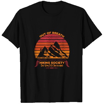 Discover Out of Breath Hiking Society T Shirts