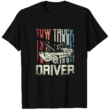 Discover Cool Retro Vintage Tow truck Driver T Shirts