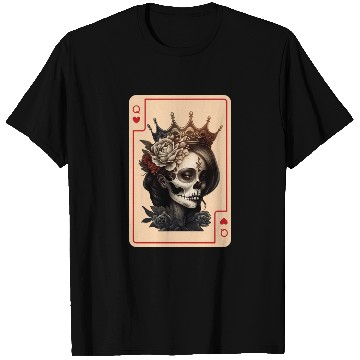 Discover Queen of Hearts Gothic Poker Card Game Halloween T Shirts