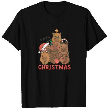 Discover Capybara Christmas Tree Merry Christmas T Shirts