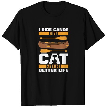 Discover Canoe Canoeing Canoeist Cat T Shirts