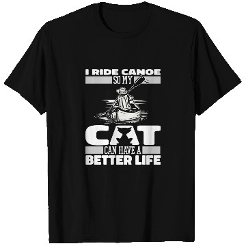 Discover Canoe Canoeing Canoeist Cat T Shirts
