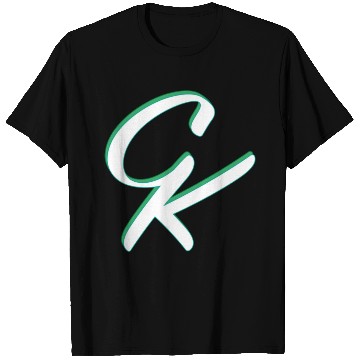 Discover CK ligature white green T Shirts