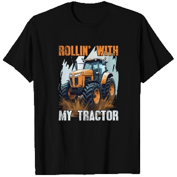 Discover Rollin' With My Tractor Farmer Gift Agriculture T Shirts