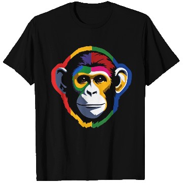 Discover Bold and Colorful Monkey Graphic Design T Shirts