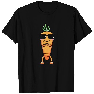Discover Carrot Emoticon Vegetable Vegan Vegetarian T Shirts