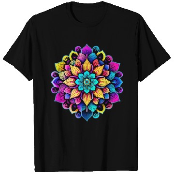 Discover Mandala: A Complex, Multicolored Floral Pattern T Shirts