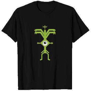 Discover Psychedelic Man Logo green T Shirts