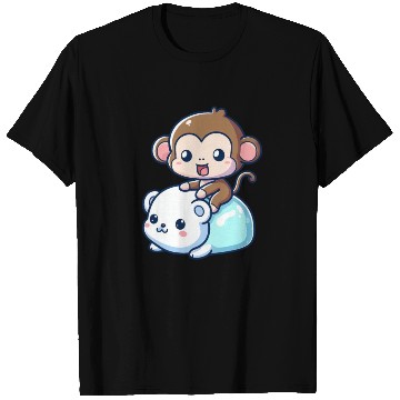Discover Polar Bear Cute Monkey Companion T Shirts