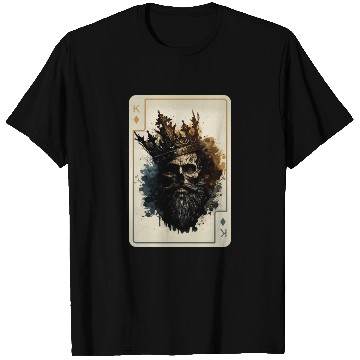 Discover King of Diamond Scary Poker Card Game T Shirts