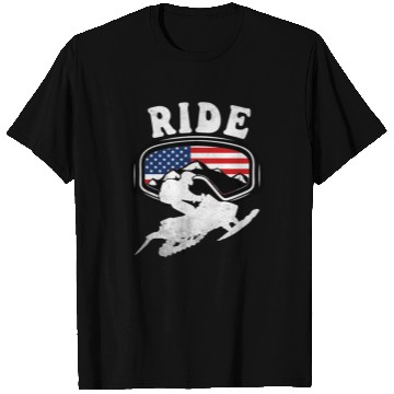 Discover Snowmobile RIDE Snowmobiling Winter T Shirts