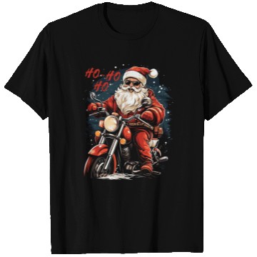 Discover Motorcyclist Santa Claus Motorcycle Christmas T Shirts