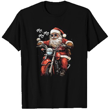 Discover Motorcyclist Santa Claus Motorcycle Christmas T Shirts