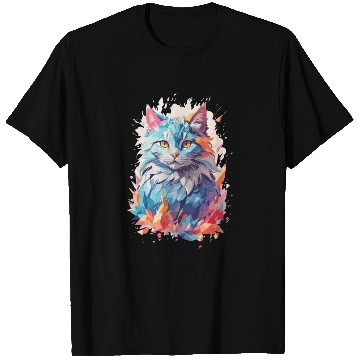 Discover Cute Crystal Fantasy Cat Design T Shirts