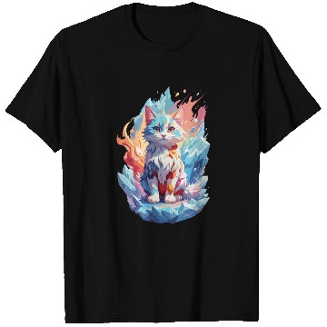 Discover Cute Crystal Fantasy Cat Design T Shirts