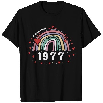 Discover Cute Rainbow Awesome 1977 - 46th Birthday w/ T Shirts