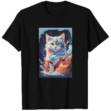 Discover Cute Crystal Fantasy Cat Design T Shirts
