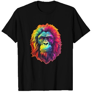 Discover Gorilla Chic in Vibrant Psychedelic Zoo T Shirts