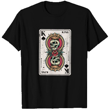 Discover King on Spades Horror Halloween Card Game Creepy T Shirts