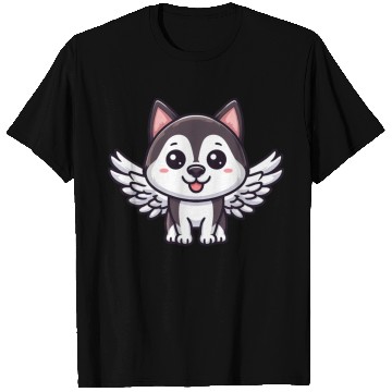 Discover Angel Husky, Winged Comic, Heavenly Dog T Shirts