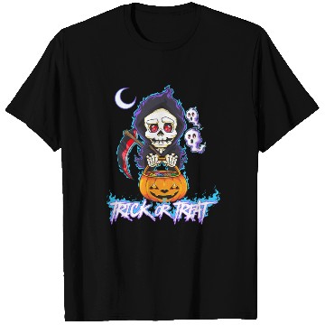 Discover Trick or Treat Grim Reaper T Shirts