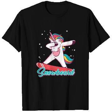 Discover Snowboard Girls Snowboarding Unicorn T Shirts