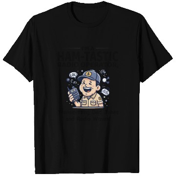 Discover Happy Amateur Ham Radio Operator with Microphone T Shirts