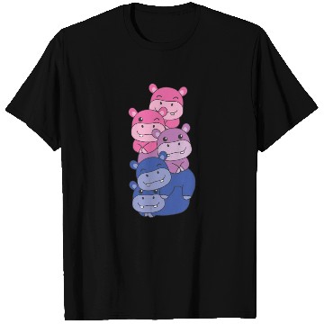 Discover Bisexual Flag Pride Lgbtq Cute Hippo T Shirts