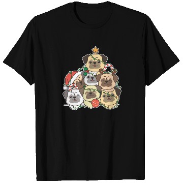 Discover Pug Christmas Tree Funny Animal Christmas T Shirts