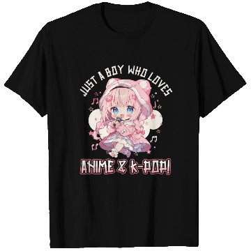 Discover Just a Boy who loves Anime and K-Pop T Shirts