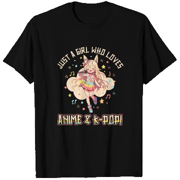 Discover Just a Girl who loves Anime and K-Pop T Shirts