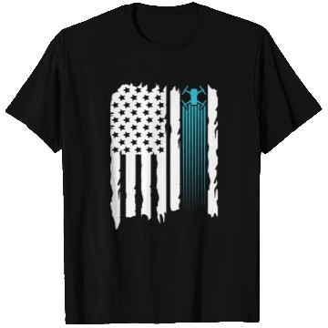 Discover drone us flag T Shirts