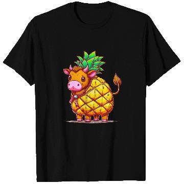 Discover Cow in pineapple costume - Fruity joy T Shirts